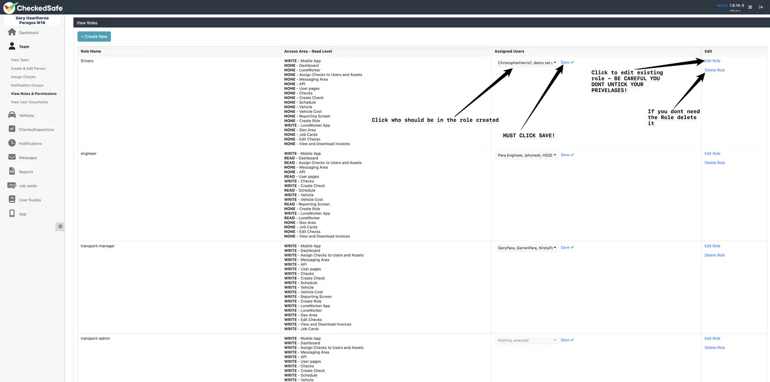 role setting example